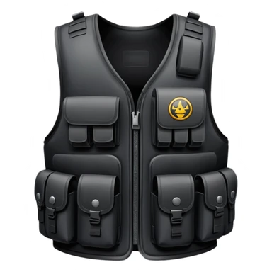 black bulletproof vest sticker