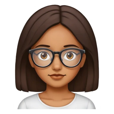 Mexican girl wearing glasses sticker
