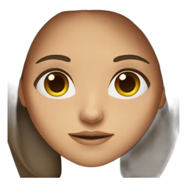 girl with brown eyes and long brown hair sticker