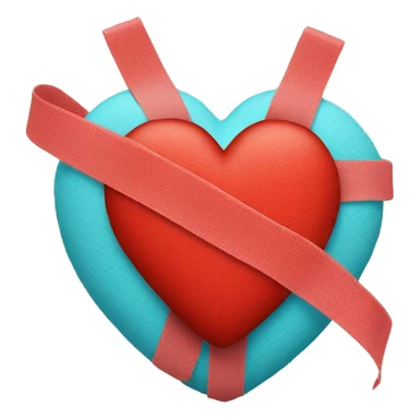 Red heart' with bandage  sticker