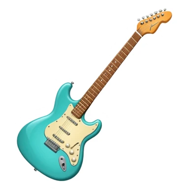 Electric guitar 1950s retro turquoise sticker
