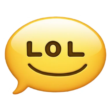 Word bubble saying “lol” sticker