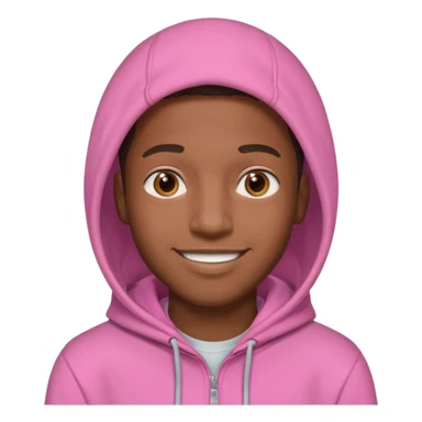 black man in pink hoodies sticker