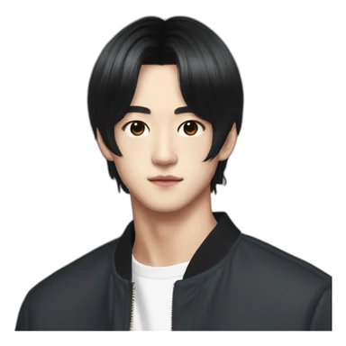 Kim taehyung black hair sticker