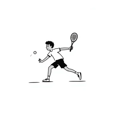 Hugo Dellien as a tennis player sticker