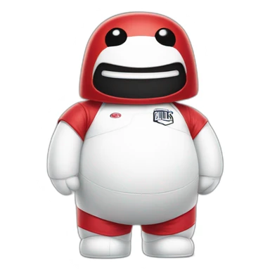 baymax in chicago bulls jersey sticker