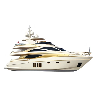 Luxury Yacht - Azimut 72 (Model Year: 2020) (Iconic colour: White with gold trim) sticker