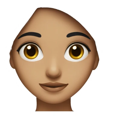 Middle Eastern girl with hazel eyes and black hair sticker