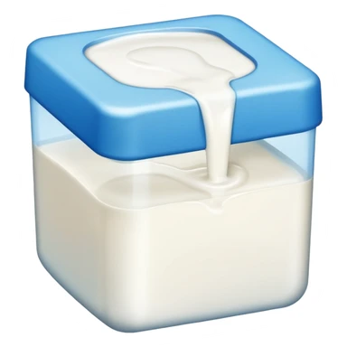 Blue box milk sticker
