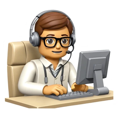 lego homme informaticien sticker