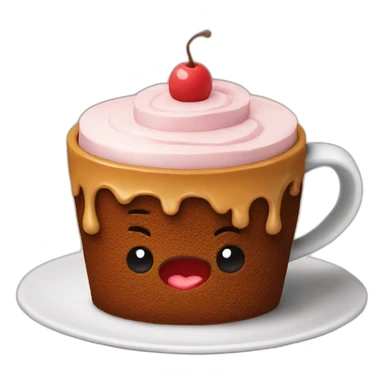Cake in a mug sticker