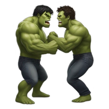Musk fighting hulk sticker