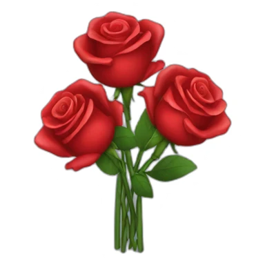 Bouquet of red roses sticker