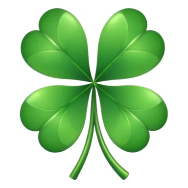 Lucky clover charm – green four-leaf clover.
 sticker