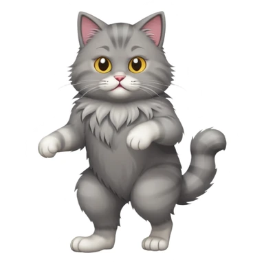 cat stomping foot sticker