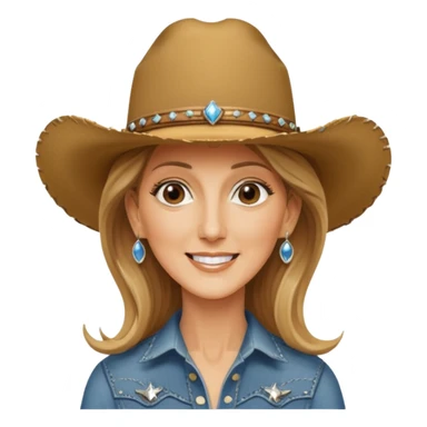 celin dion is singing with mirco and cowboy hat sticker