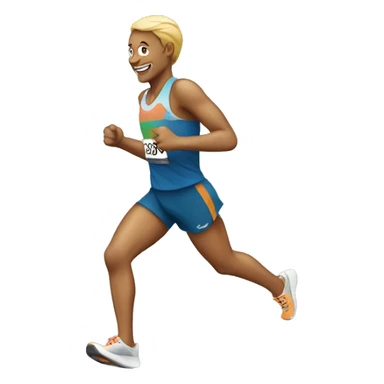 a marathon runner  sticker