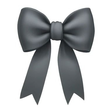 Charcoal grey bow sticker