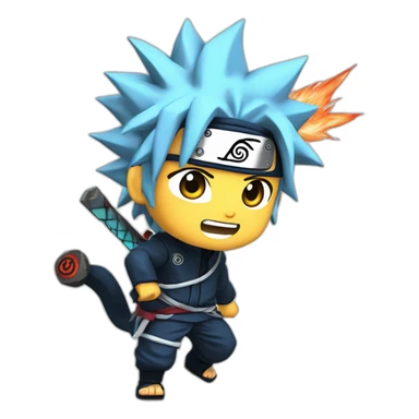 Naruto with chidori sticker