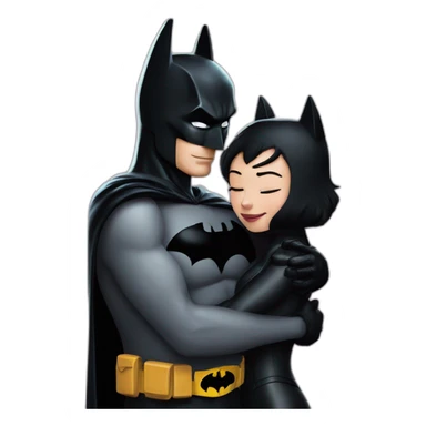Batman hugs catwoman sticker