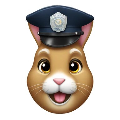 rabbit police sergeant sticker