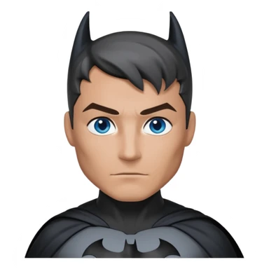Batman with blue eyes, black and gray outfit sticker