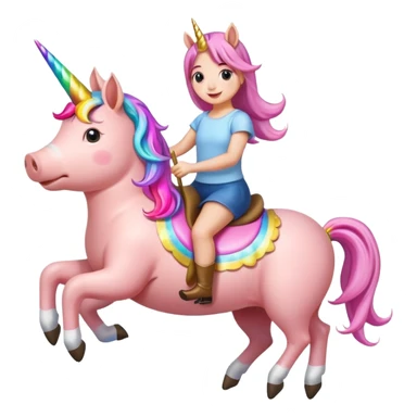 Pig riding unicorn  sticker