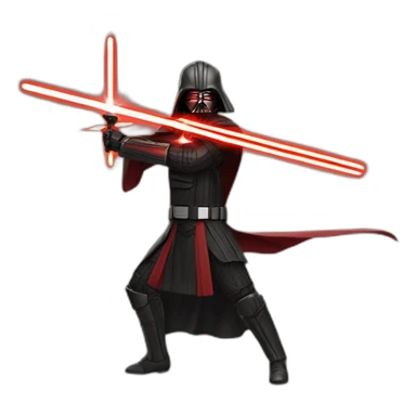 Darth nihlius with red lightning sticker