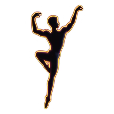  male dancer neon sign booty sticker