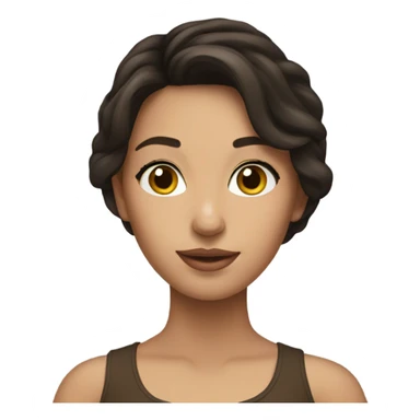 beautiful brunette girl sticker