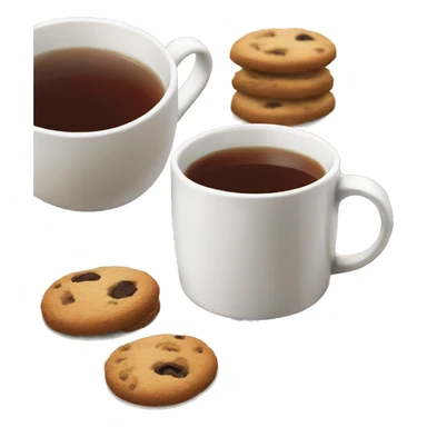 Mug Tea with cookies nearby sticker