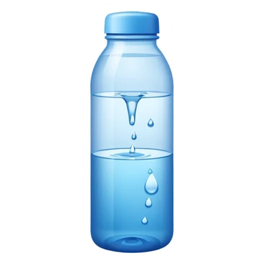 drink bottle, blue, no face sticker