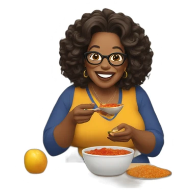 Oprah eating chutney sticker