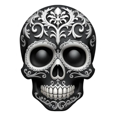 goth skull sticker