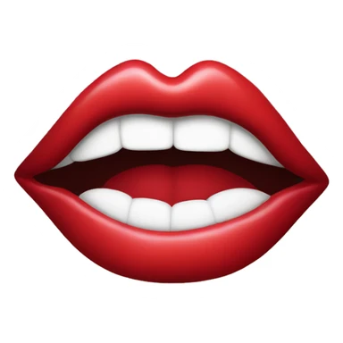 Red lips kiss sticker