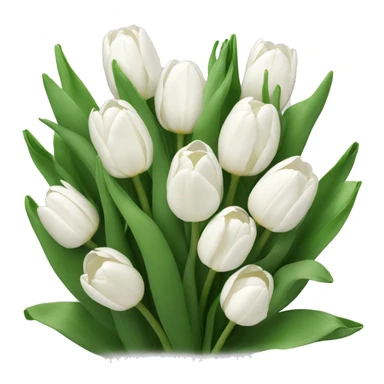 White tulips  sticker