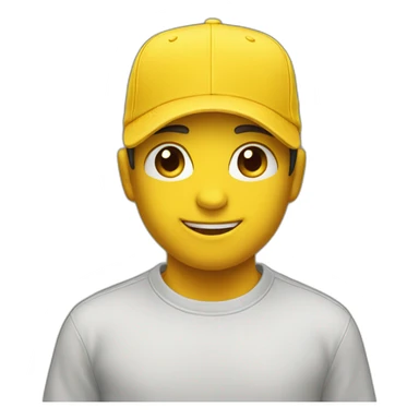 Yellow snapback cap sticker