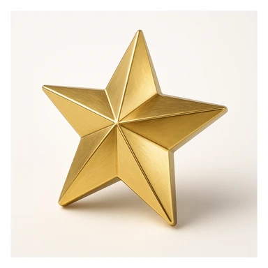 a radiant and metallic gold star, gold style sticker