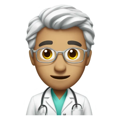 a doctor with the emotion of madness sticker