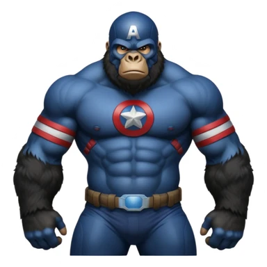 Captain America as a gorilla sticker