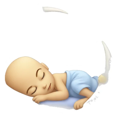 Sleeping baby moon sticker
