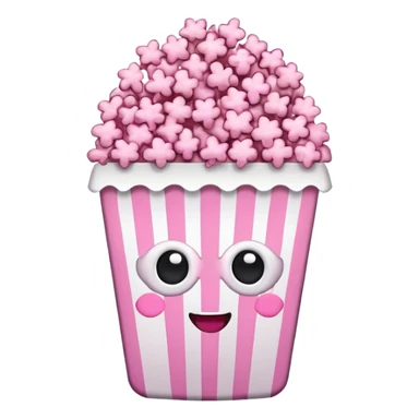 pink popcorn with cinema tickets sticker