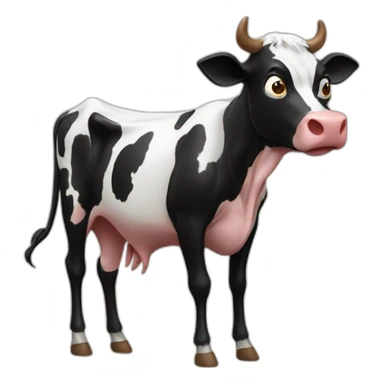 Spider-Man as a cow sticker