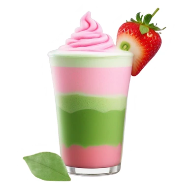 iced matcha latte strawberry cold foam sticker