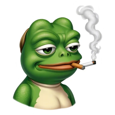 Pepe smoking sticker