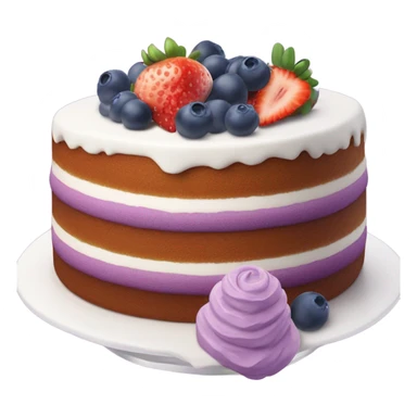 fruity sweet cake purple and white sticker