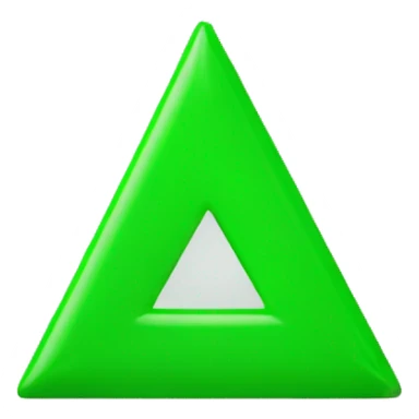 upside down green triangle sticker