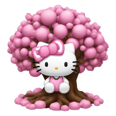 Arbol de esferas de hello kitty  sticker