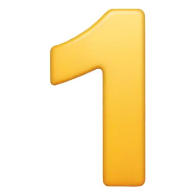 simple emoji of the number "1" sticker