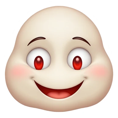 Relaxed smiley face with droopy red eyes, a lazy smile, looking high sticker